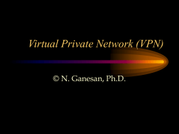 Virtual Private Network (VPN) © N. Ganesan, Ph.D. Chapter Objectives Chapter Modules.