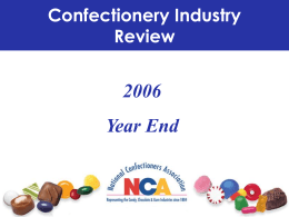 Confectionery Industry Review Year End USA Market  Retail Performance 2006 Retail Confectionery Sales 52 week sales estimates January - December 2006 % $ Change Confectionery $28.9 +2.8% (Chocolate, Sugar, Gum) Sales in.