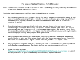 Pre-Season Football Practices To Aid Fitness 2 Please see this weeks session overleaf; which looks at some ways to help your.