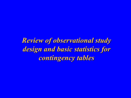 Review of observational study design and basic statistics for contingency tables Coffee Chronicles   BY MELISSA AUGUST, ANN MARIE BONARDI, VAL CASTRONOVO, MATTHEW  JOE'S BLOWS.