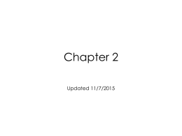 Chapter 2 Updated 11/7/2015 Outline • Transformation of Continuous-Time Signal – – – –  Time Reversal Time Scaling Time Shifting Amplitude Transformation  • Signal Characteristics.