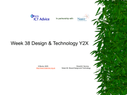 In partnership with  Week 38 Design & Technology Y2X  © Becta, 2005 http://www.ictadvice.org.uk  ‘Direct2U’ Service Week 38: Strand Design and Technology.