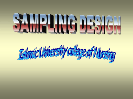Basic concepts Population: Is the entire aggregation of cases that meet a designated set of criteria. Examples: 1.