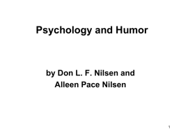 Psychology and Humor  by Don L. F. Nilsen and Alleen Pace Nilsen.