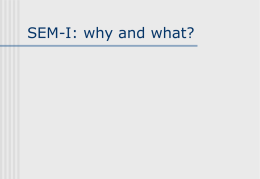SEM-I: why and what? Overview Interfacing grammars to other systems via semantics: requirements  What is in the SEM-I?  SEM-I tools  Some modest.
