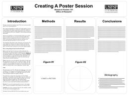 Creating A Poster Session Research Posters 101 Office of Research  Introduction We hope you find this template useful! This one is set up to.