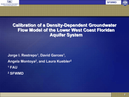 SFWMD  Calibration of a Density-Dependent Groundwater Flow Model of the Lower West Coast Floridan Aquifer System  Jorge I.