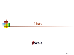 Lists  7-Nov-15 Arrays and Lists   Arrays are a fixed length and occupy sequential locations in memory       All access starts from the head (first element) and follows.