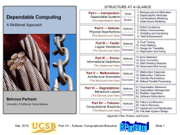 Mar. 2015  Part VII – Failures: Computational Breaches  Slide 1 About This Presentation This presentation is intended to support the use of the.