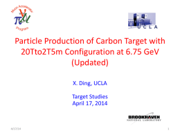 Particle Production of Carbon Target with 20Tto2T5m Configuration at 6.75 GeV (Updated) X.