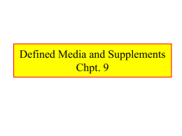 Defined Media and Supplements Chpt. 9 RPMI 1640 Roswell Park Memorial Institute AMINO ACIDS • Glycine • L-Arginine • L-Asparagine • L-Aspartic acid • L-Cystine 2HCl • L-Glutamic.