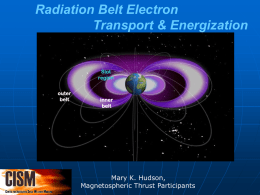 Radiation Belt Electron Transport & Energization  Slot region outer belt  inner belt  Mary K. Hudson, Magnetospheric Thrust Participants Coupled Modeling Scheme.
