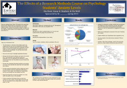 The Effects of a Research Methods Course on Psychology Students’ Anxiety Levels Stu Dent, Iman A.