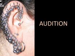 AUDITION The Human Ear Divisions of the Ear The ear is divided into three main areas: • Outer (external) ear • Middle ear •