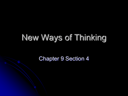 New Ways of Thinking Chapter 9 Section 4 Terms, People, and Places             Thomas Malthus Jeremy Bentham utilitarianism socialism means of production Robert Owen Karl Marx communism proletariat social democracy.