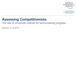 Assessing Competitiveness The use of composite indexes for benchmarking progress Geneva, 21.10.2014