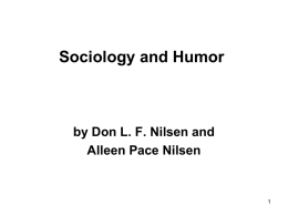 Sociology and Humor  by Don L. F. Nilsen and Alleen Pace Nilsen.