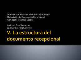 Seminario de Análisis de la Práctica Docente y Elaboración del Documento Recepcional Prof.