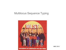 Multilocus Sequence Typing  MLST  HMC 2012 what is MLST? powerful population genetics technique DNA sequences of internal fragments of multiple genes  identifies allelic variants to.