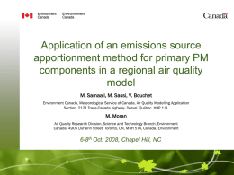 Application of an emissions source apportionment method for primary PM components in a regional air quality model M.