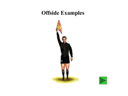 Offside Examples Diagram 1  B  A  Should we declare declare “B” offside? Or should we wait wait ?