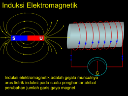 Induksi Elektromagnetik  G Induksi elektromagnetik adalah gejala munculnya arus listrik induksi pada suatu penghantar akibat perubahan jumlah garis gaya magnet.