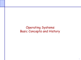 Operating Systems: Basic Concepts and History Introduction to Operating Systems An operating system is the interface between the user and the architecture.  User Applications Operating.
