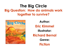 The Big Circle  Big Question: How do animals work together to survive? Author:  Eric Kimmel Illustrator:  Richard Bernal Genre:  Fiction.