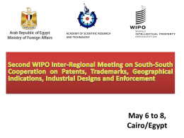 ACADEMY OF SCIENTIFIC RESEARCH AND TECHNOLOGY  May 6 to 8, Cairo/Egypt Industrial Design, Innovation and IP Protection: National Strategies. Experiences of Ethiopia  By Girma Bejiga Cairo/Egypt May 8,