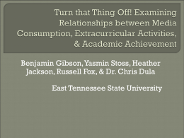 Benjamin Gibson, Yasmin Stoss, Heather Jackson, Russell Fox, & Dr. Chris Dula East Tennessee State University.