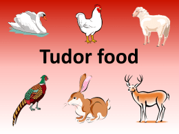 Tudor food Beliefs about food The Tudors had a very different beliefs about food than we do today. Fruit was always cooked, as.