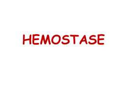 HEMOSTASE I. INTRODUCTION 1. Ensemble des mécanismes physiologiques dont les fonctions:   Prévenir toute hémorragie spontanée    Permettre l’arrêt d’un saignement suite à une rupture vasculaire.