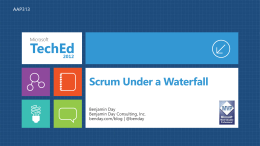 www.benday.com benday@benday.com Waterfall  Scrum / Agile  Requirements docs  Just-in-time, informal requirements  Occasional “customer” involvement  Frequent “customer” involvement  Start-to-finish Project Plan  Product Backlog. Plan for Sprint.
