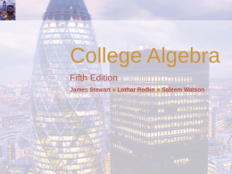 College Algebra Fifth Edition James Stewart  Lothar Redlin    Saleem Watson Counting and Probability.