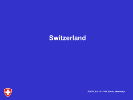 Switzerland  SOGE, 05/16-17/05, Bonn, Germany • Switzerland, as a Party to the UNFCCC and a member of the international community, has the willingness.