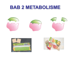 BAB 2 METABOLISME Bab 2 Metabolisme  Protein yang bertindak sebagai biokatalisator  Faktor-faktor yang mempengaruhi kerja enzim  ENZIM  Sifat-sifat enzim • Enzim adalah protein • Bekerja spesifik • Berfungsi sebagai katalis • Diperlukan.