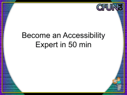 Become an Accessibility Expert in 50 min What your will learn  • Stuff to impress your Client & Boss with. • Surprise, it.