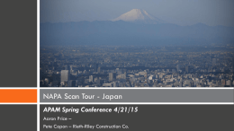NAPA Scan Tour - Japan APAM Spring Conference 4/21/15 Aaron Price – Pete Capon – Rieth-Riley Construction Co.