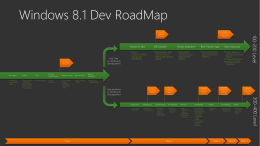 Windows 8.1 Dev RoadMap  First Time on Windows 8 Developement  POC / Test Applications  Get Started  Explore  Tools  Structure Understanding  • Windows 8.1 • Visual Studio • Create your first Application • Blank Template • Grid.