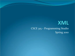 CSCE 315 &ndash; Programming Studio Spring 2010 Consistent Data Transfer  Transfer of data has become increasingly important  Can&rsquo;t assume control of.