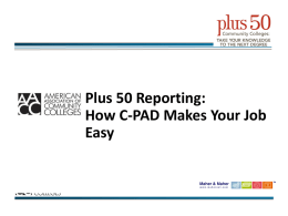 Plus 50 Reporting: How C-PAD Makes Your Job Easy Submitting Questions  To submit a question, type the question in the text field and.