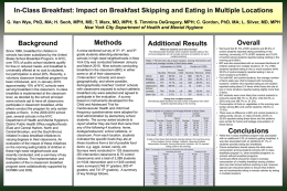In-Class Breakfast: Impact on Breakfast Skipping and Eating in Multiple Locations G.