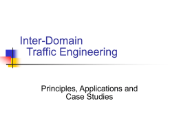 Inter-Domain Traffic Engineering  Principles, Applications and Case Studies Who We Are   Josh Wepman        Applications Engineer/Snake Oil Salesman Ixia NetOps jaw@ixiacom.com  Joe Abley     Toolmaker/Engineer/Token Canadian MFN PAIX jabley@mfnx.net.