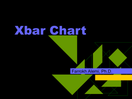 Xbar Chart  Farrokh Alemi, Ph.D. Why Chart Data?  To  discipline intuitions  To tell a story.