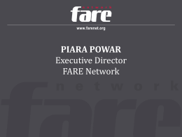 PIARA POWAR Executive Director FARE Network FAULTLINES OF MASS SPECTATOR SPORTS • • • •  Football as a reflection of the social environment Mass migration into Europe Rise of.