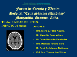Trabajo publicado en www.ilustrados.com La mayor Comunidad de difusión del conocimiento  Forum de Ciencia y Técnica Hospital “Celia Sánchez Manduley” Manzanillo.