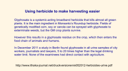 Using herbicide to make harvesting easier Glyphosate is a systemic-acting broadband herbicide that kills almost all green plants.