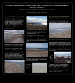 SENSITIVITY, EXPOSURE, AND VULNERABILITY TO PETROLEUM POLLUTION, GJOA HAVEN COASTLINE, NU A Contribution to ArcticNet Project 1.2  Norm Catto (ncatto@mun.ca) and Stephanie.