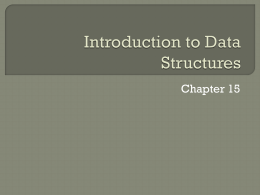 Chapter 15 A  data structure used for collecting a sequence of objects  Easy to add and remove elements  Example • Maintaining a list.