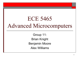 ECE 5465 Advanced Microcomputers Group 11: Brian Knight Benjamin Moore Alex Williams Outline   Review Basic Data Processing Instructions           Arithmetic, Bit-wise, Movement, Comparison Instructions ADC, SBC, and RSB Operand2 Multiply Instructions Immediate Values  Binary.